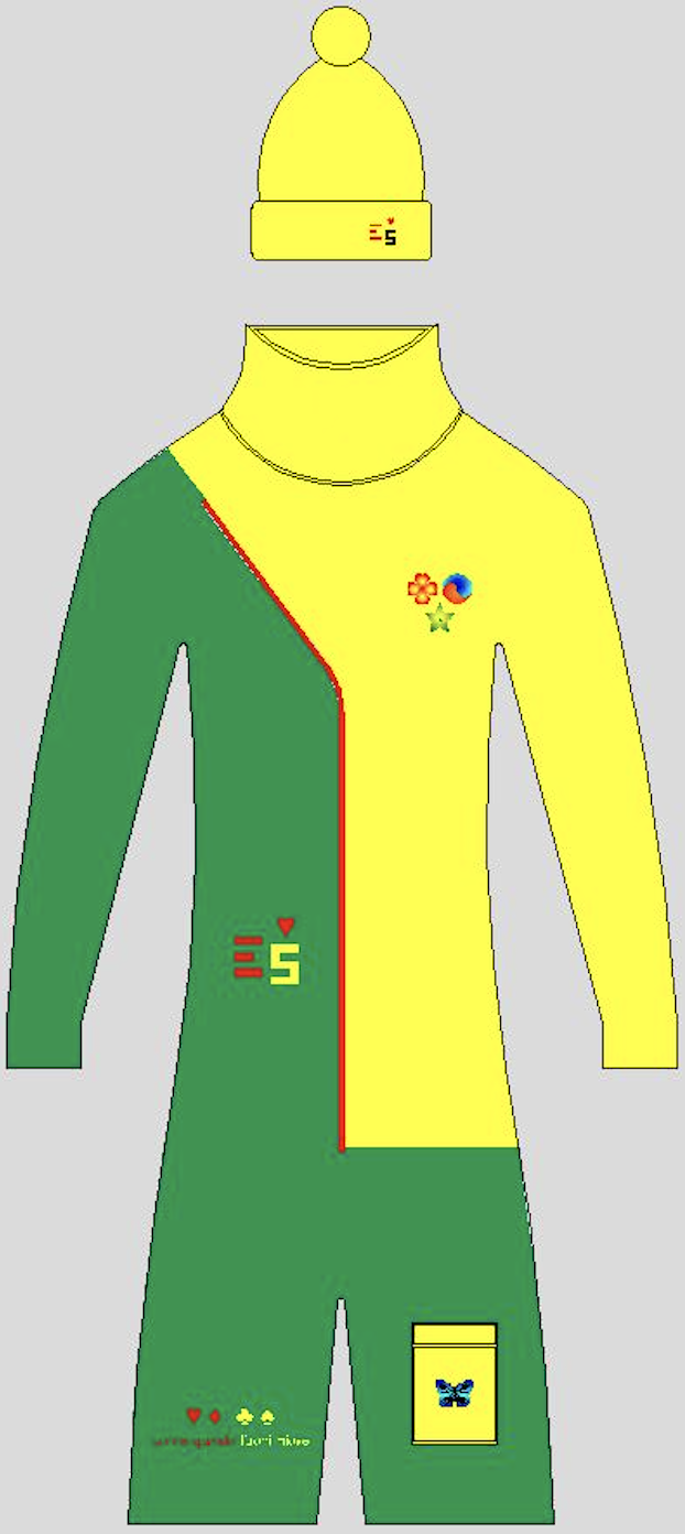 Tuta nero linea fronte