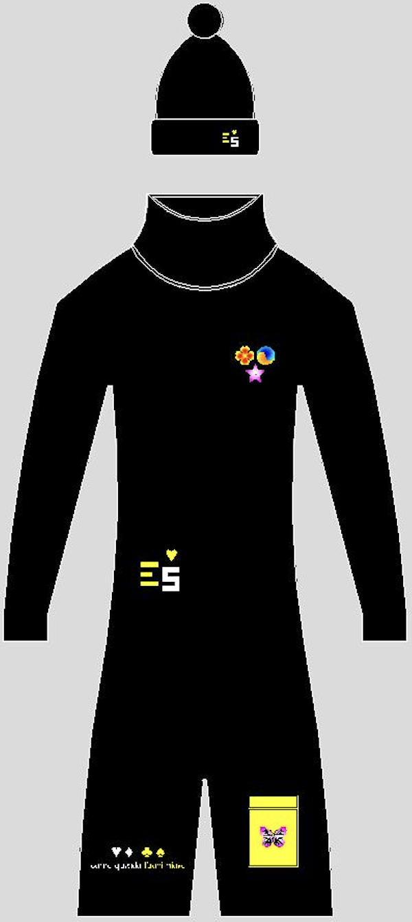 Tuta nero linea fronte