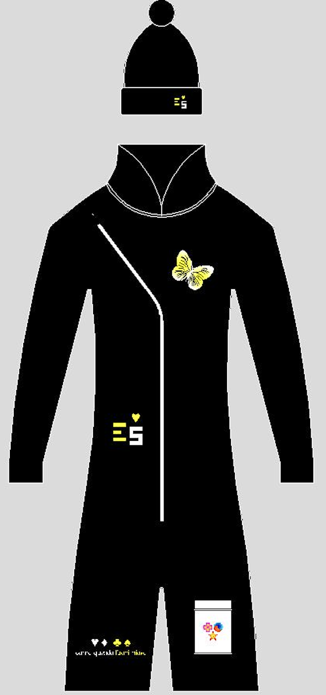 Tuta nero leone fronte