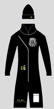 Tuta nero leone fronte