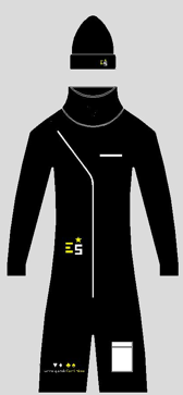 Tuta nero linea fronte